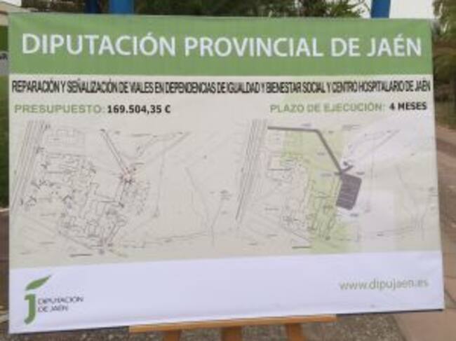 Mapa de obras en los viales del Neurotraumatológico de Jaén