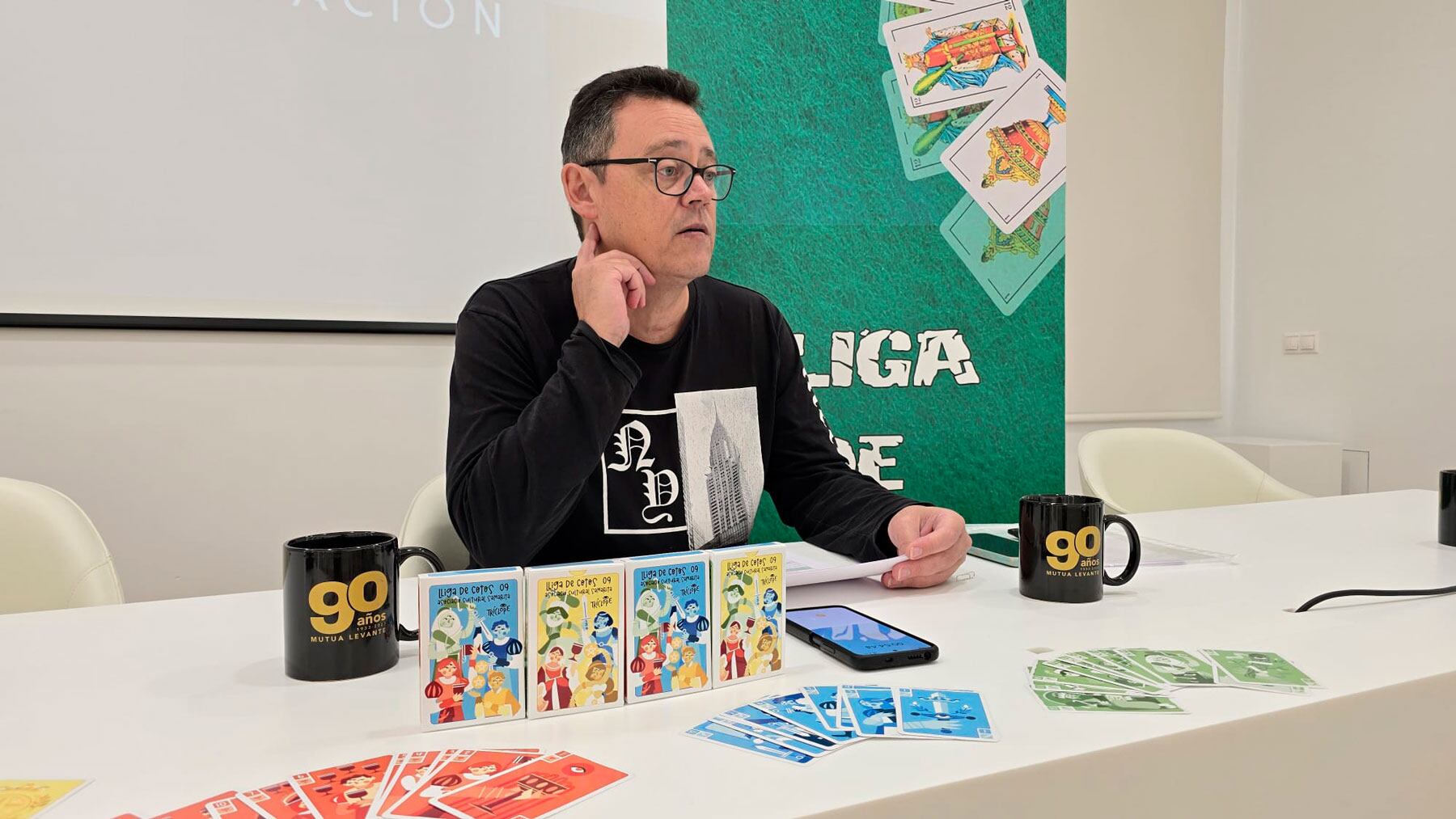 Jordi Vayà, representant de l'Associació Cultural Samarita en la presentació de la lliga de cotos