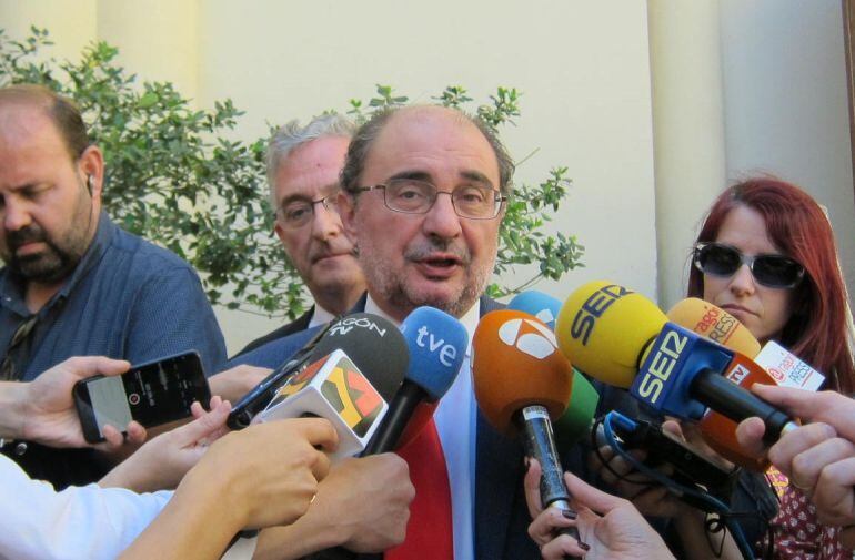 El presidente de Aragón, Javier Lambán