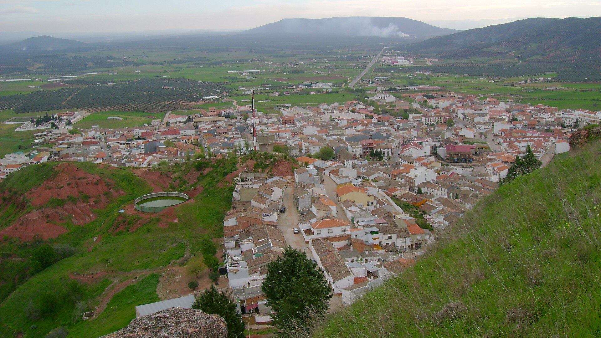 Vista áerea de la localidad jiennense de Santisteban del Puerto