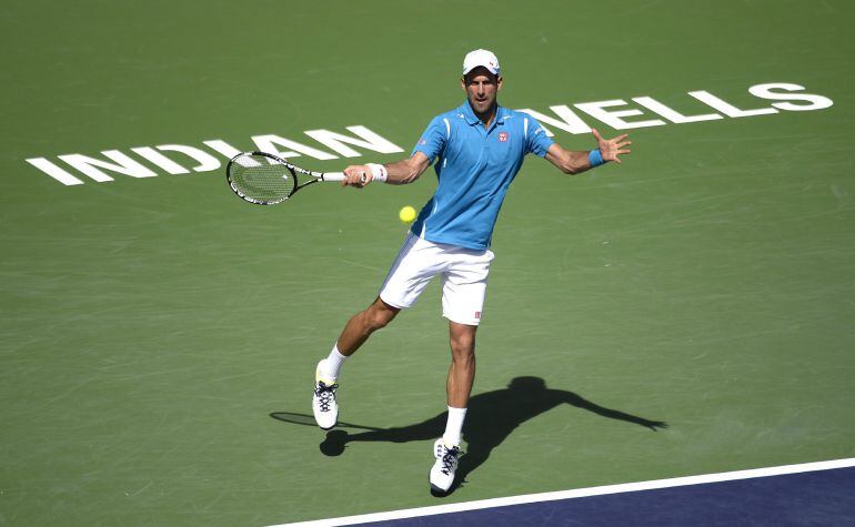 Novak Djokovic durante la final ante Milos Raonic.