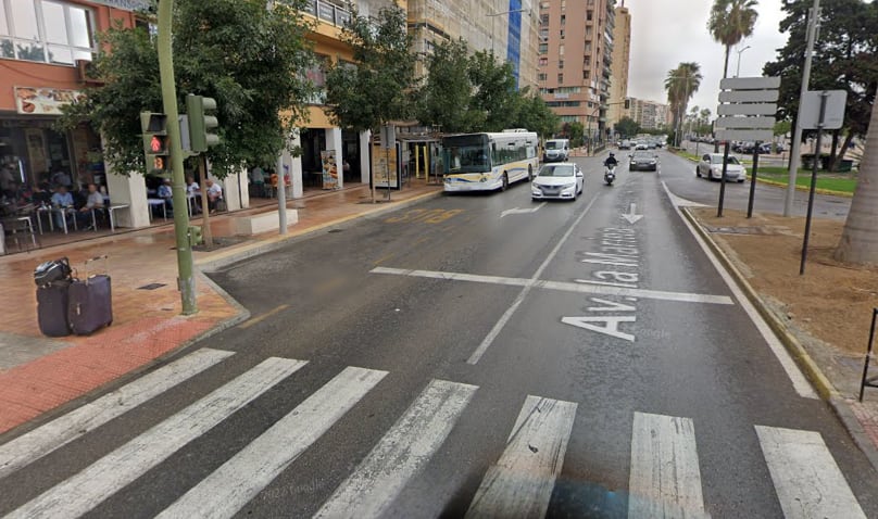 Acera de la Marina donde se produjeron los hechos