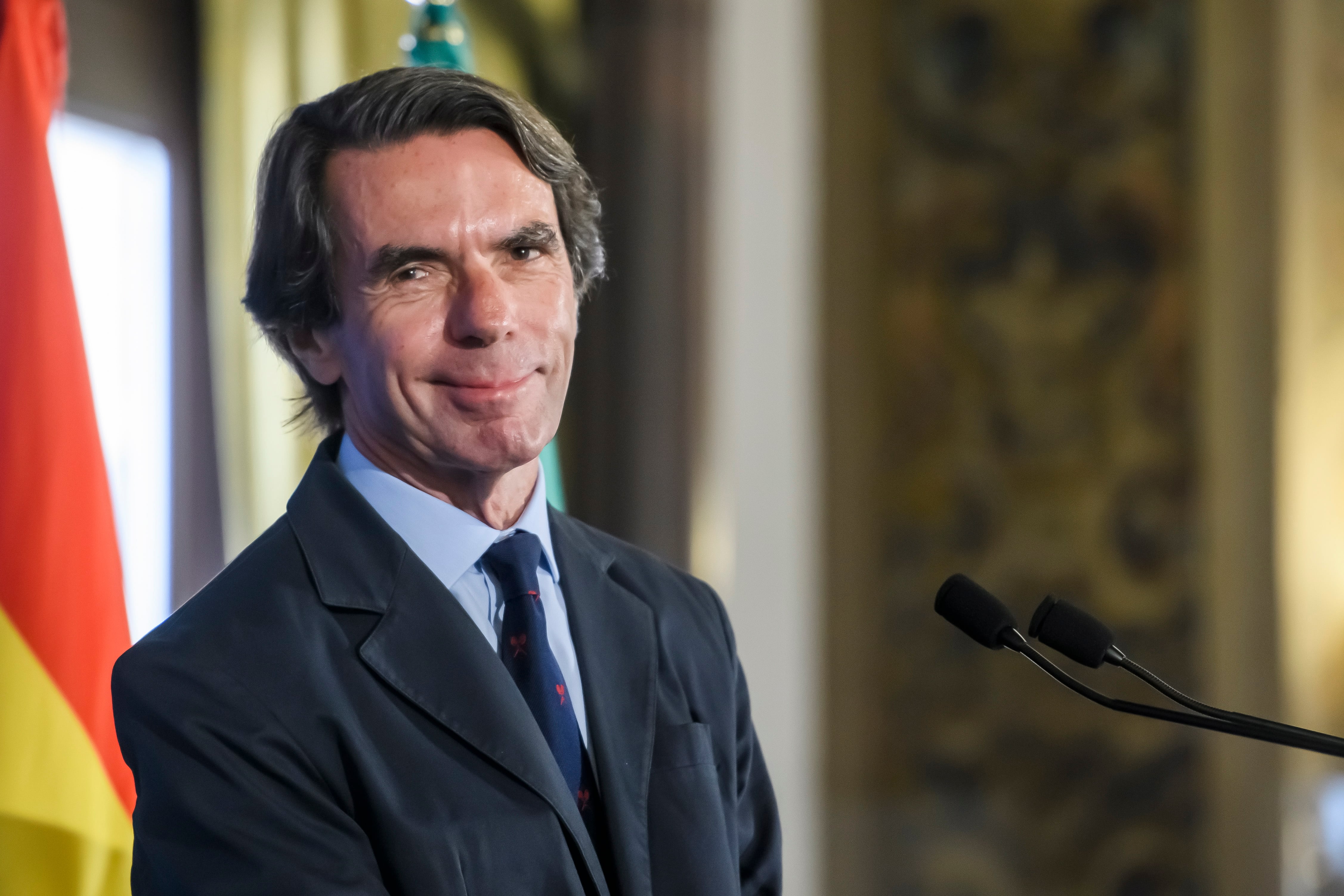 El expresidente del Gobierno José María Aznar durante su participación en el &#039;Fórum Europa&#039;