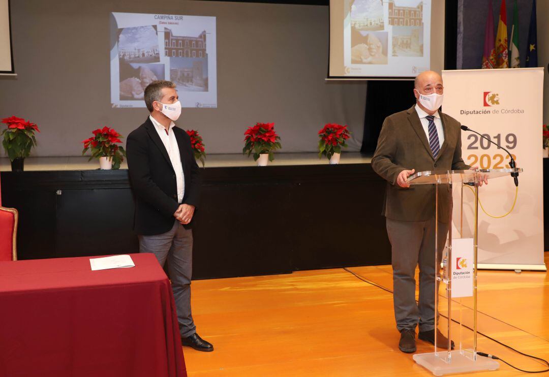 El presidente de la Diputación de Córdoba, Antonio Ruiz, y el del Instituto Provincial de Bienestar Social, Francisco Ángel Sánchez 