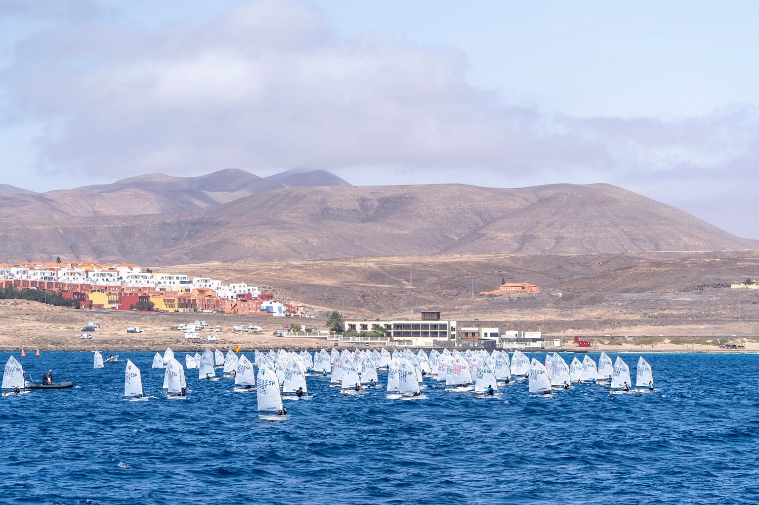 Un momento de la regata disputada en Puerto del Rosario, en Fuerteventura.