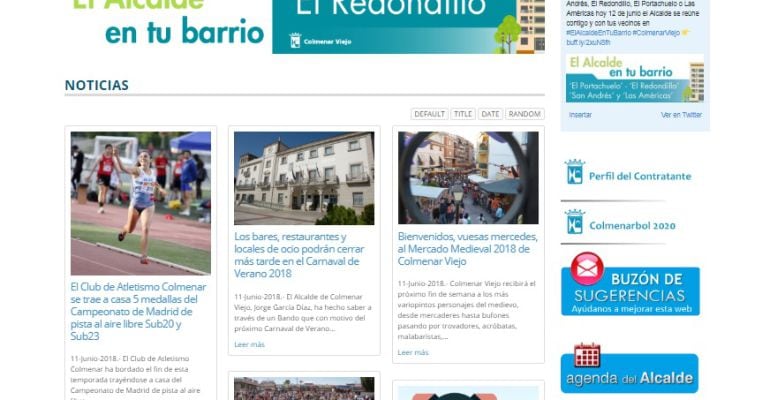 Los ciudadanos podrán acceder a la agenda desde la portada de la web municipal