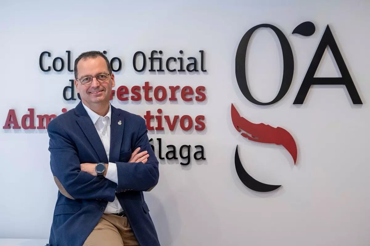 El presidente del Colegio de Gestores Administrativos de Málaga, Daniel Quijada