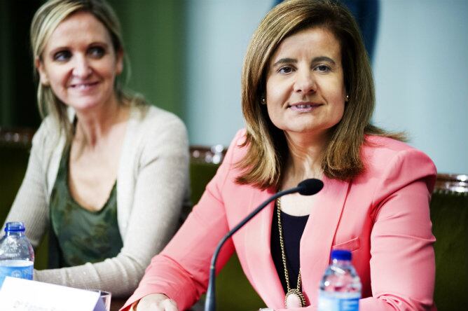 La ministra de Empleo y Seguridad Social, Fátima Báñez, en la clausura de la Jornada &#039;Mujeres Rurales: Motor del Desarrollo Sostenible&#039;