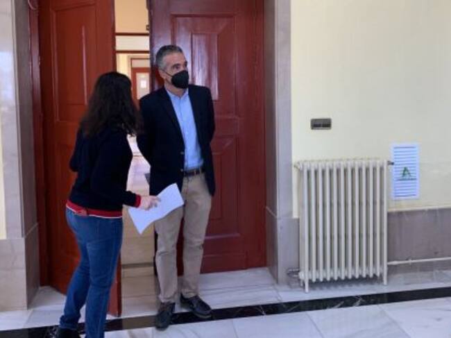 Juan José Jódar a su entrada en la sala de vistas del juicio.