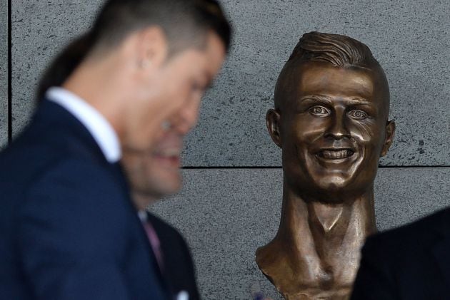 Cristiano Ronaldo, en la ceremonia del renombramiento del aeropuerto de Madeira.