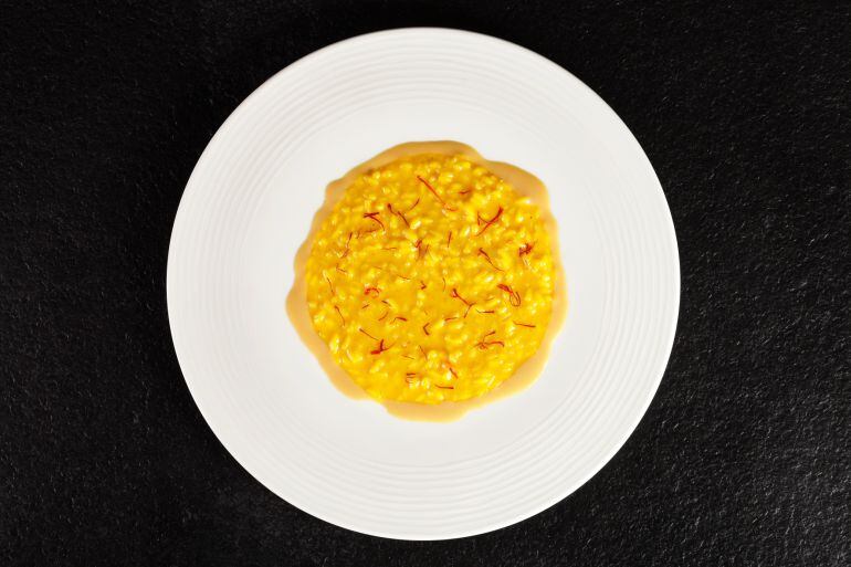 &#039;Risotto&#039; de azafrán.