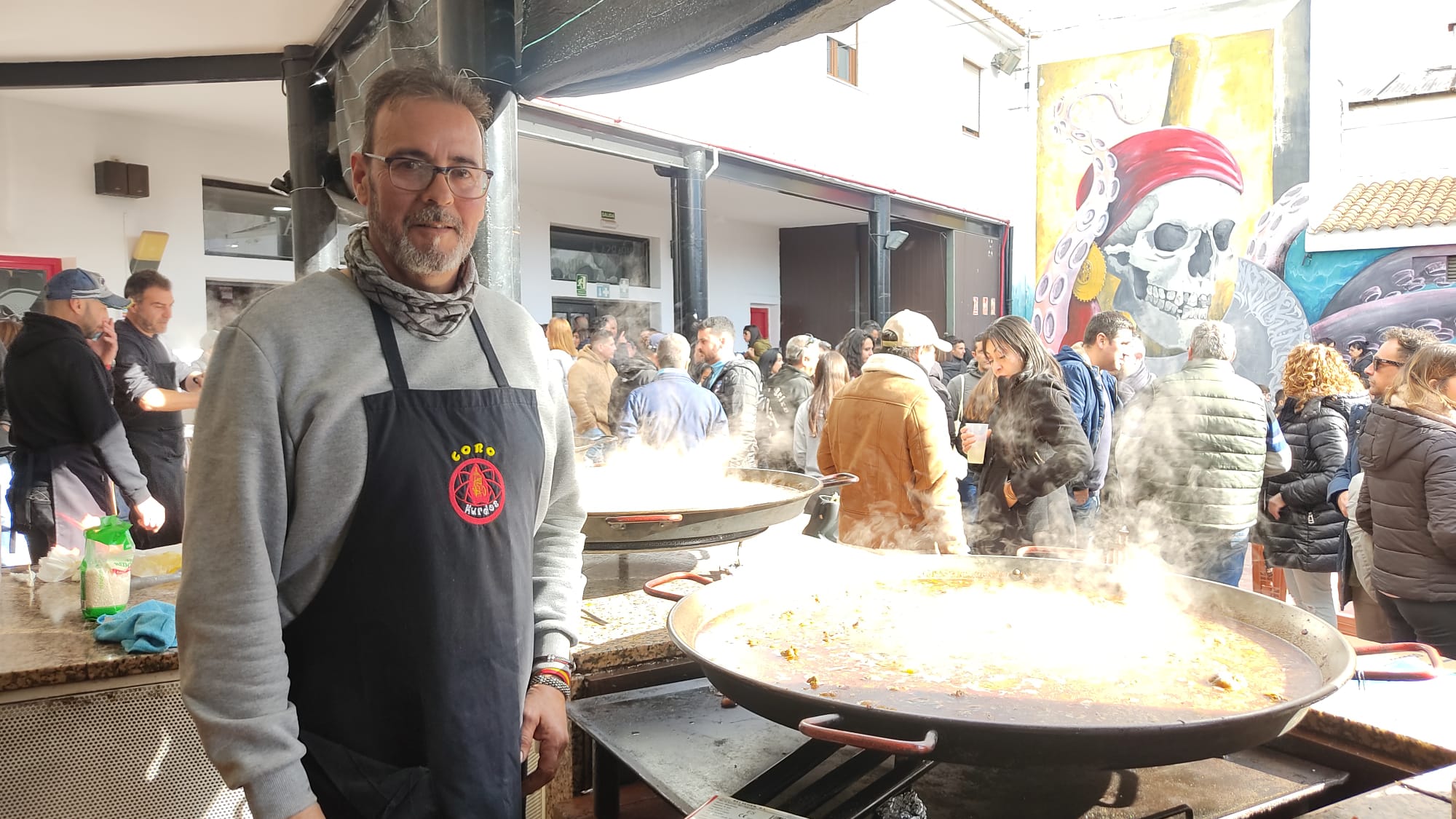 Las paellas en la presentación del Sporting Villena