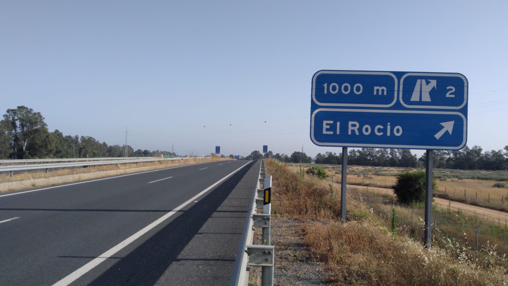 Carretera A483 en El Rocío, Huelva