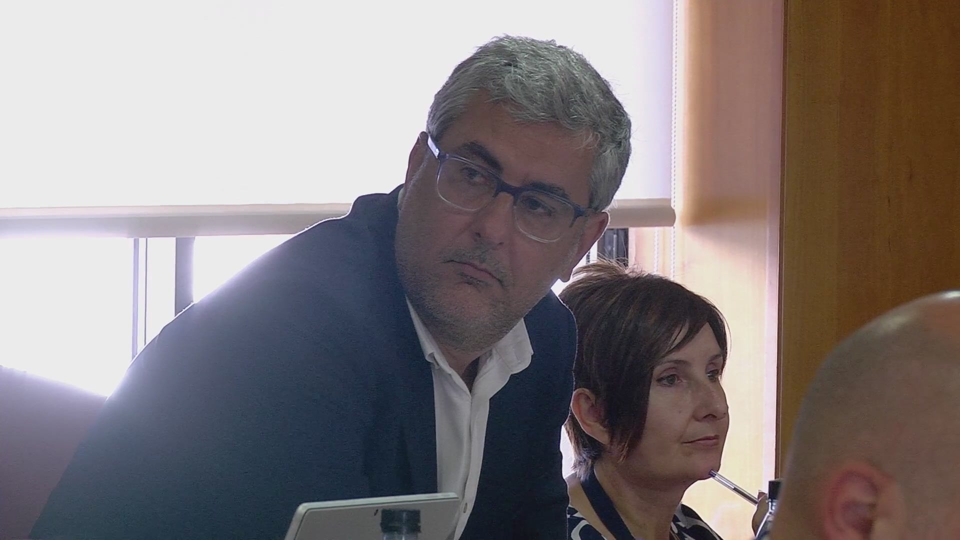 El portavoz del PP de Vigo, Miguel Martín, durante un pleno municipal