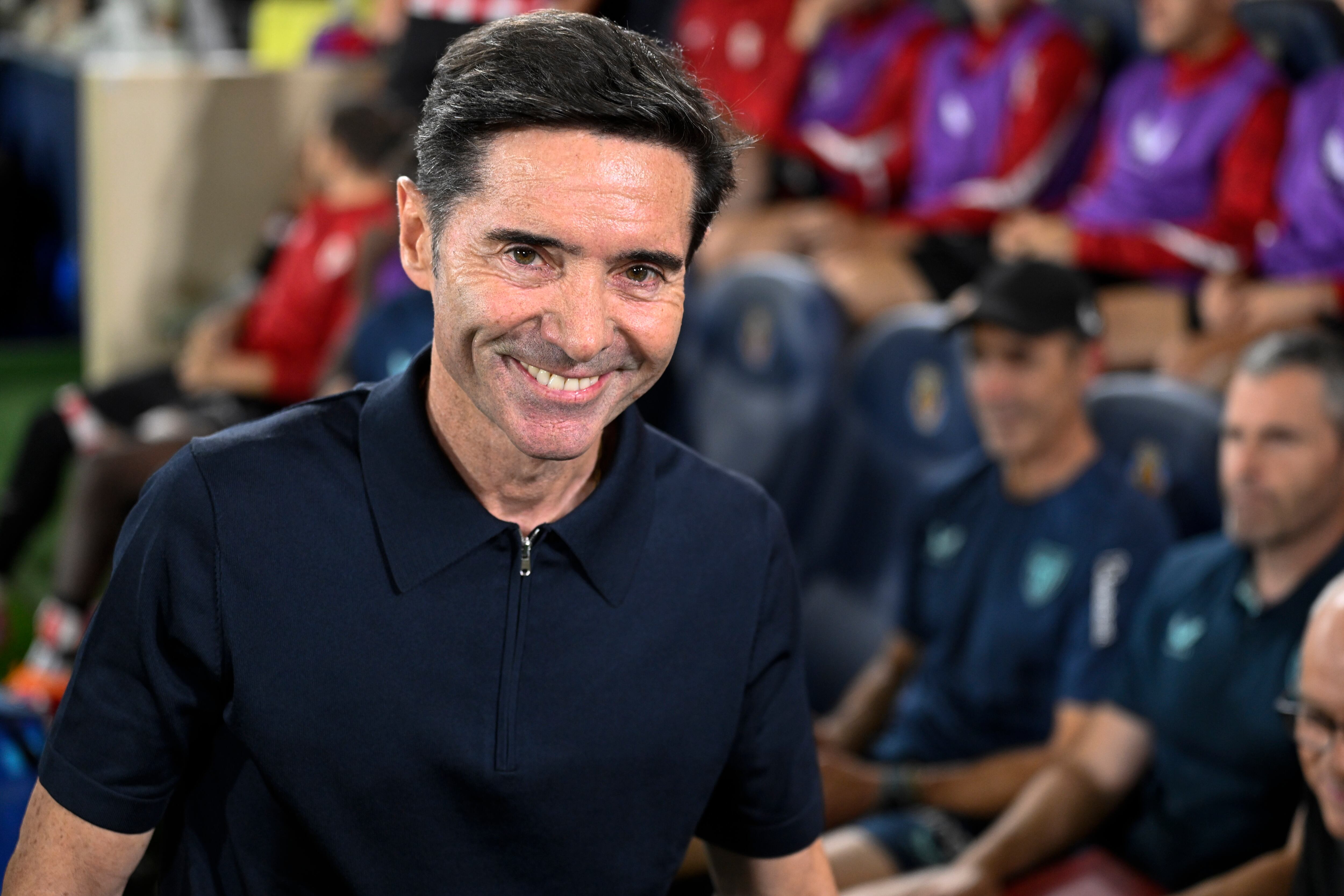 VILLARREAL, 27/09/2025.- El técnico del Villarreal, Marcelino, durante el encuentro correspondiente a la jornada 7 de Laliga EA Sports que disputan hoy sábado Villarreal y Athletic Club en el estadio de La Cerámica, en la localidad castellonense. EFE / Andreu Esteban.