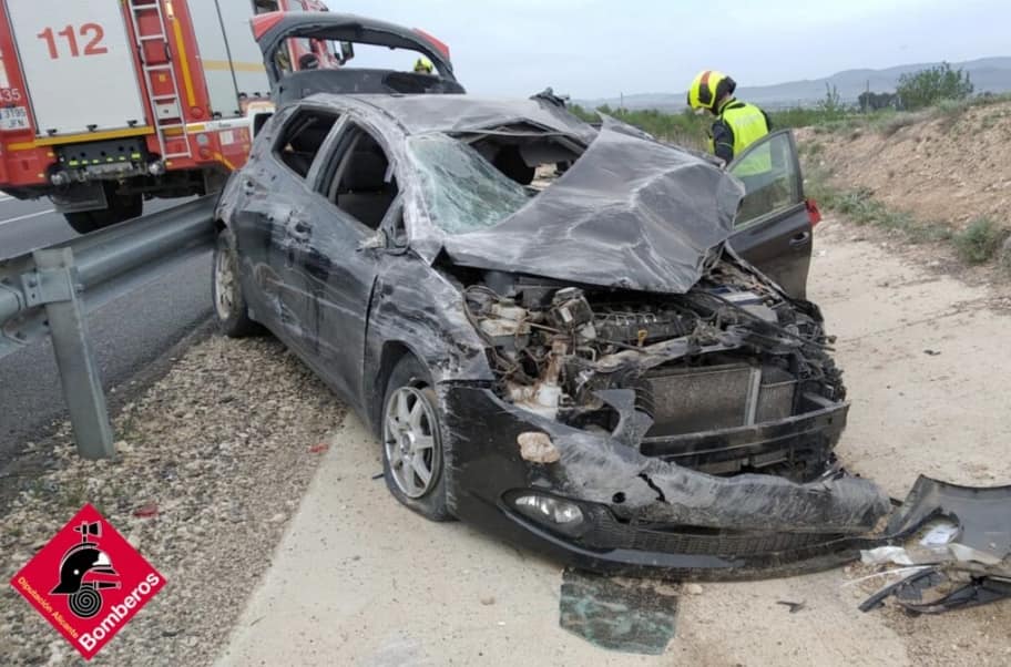 Imagen del vehículo accidentado