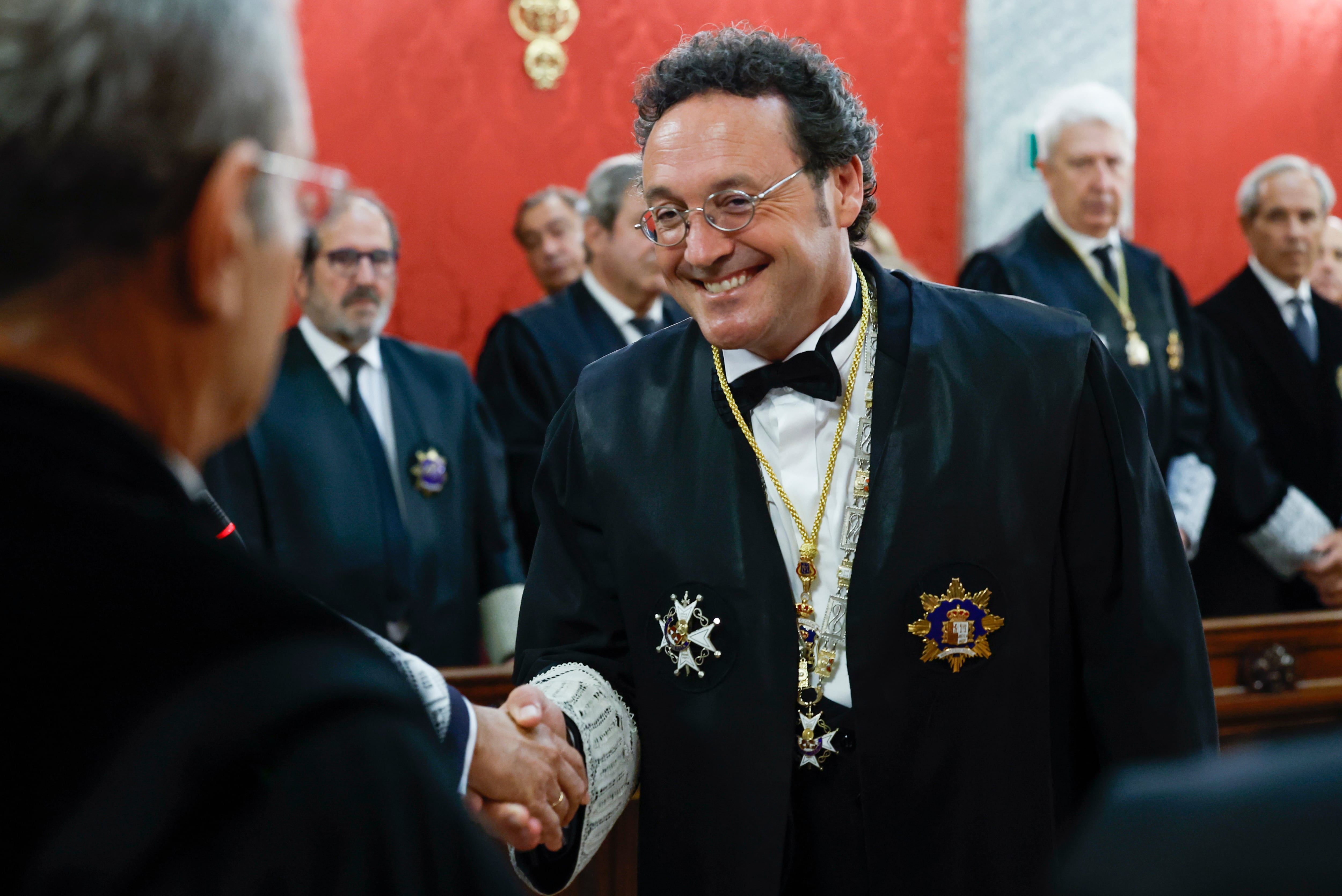 El nuevo fiscal general del Estado, Álvaro García Ortiz tras su toma de posesión del cargo en el Tribunal Supremo en Madrid este lunes.