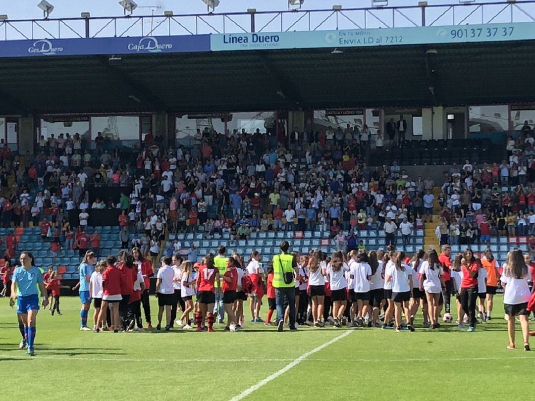 Imagen del partido celebrado en el Helmántico esta temporada.