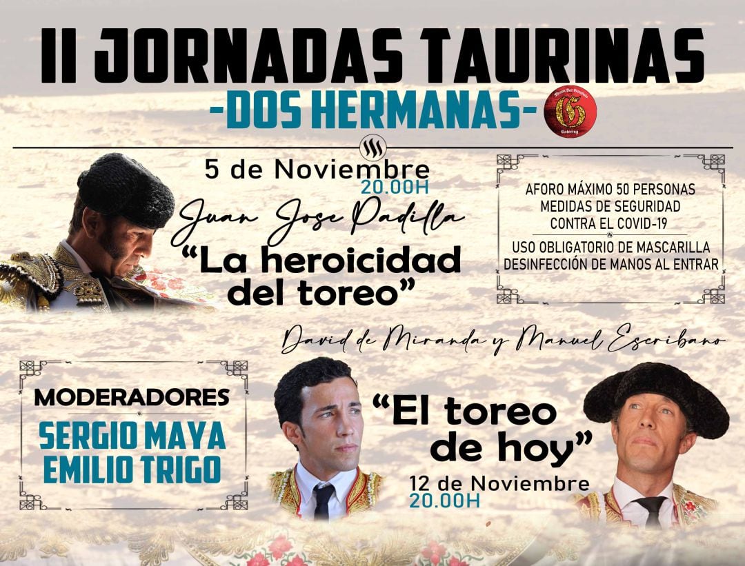 Cartel de las II Jornadas Taurinas de Dos Hermanas, aplazadas sine die