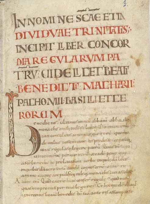 Concordia regularum patrum videlicet beati benedicti (S.X) - Benito de Aniano, Santo (ca. 750-821) [S. X]