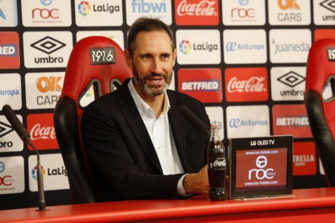 Vicente Moreno en rueda de prensa.