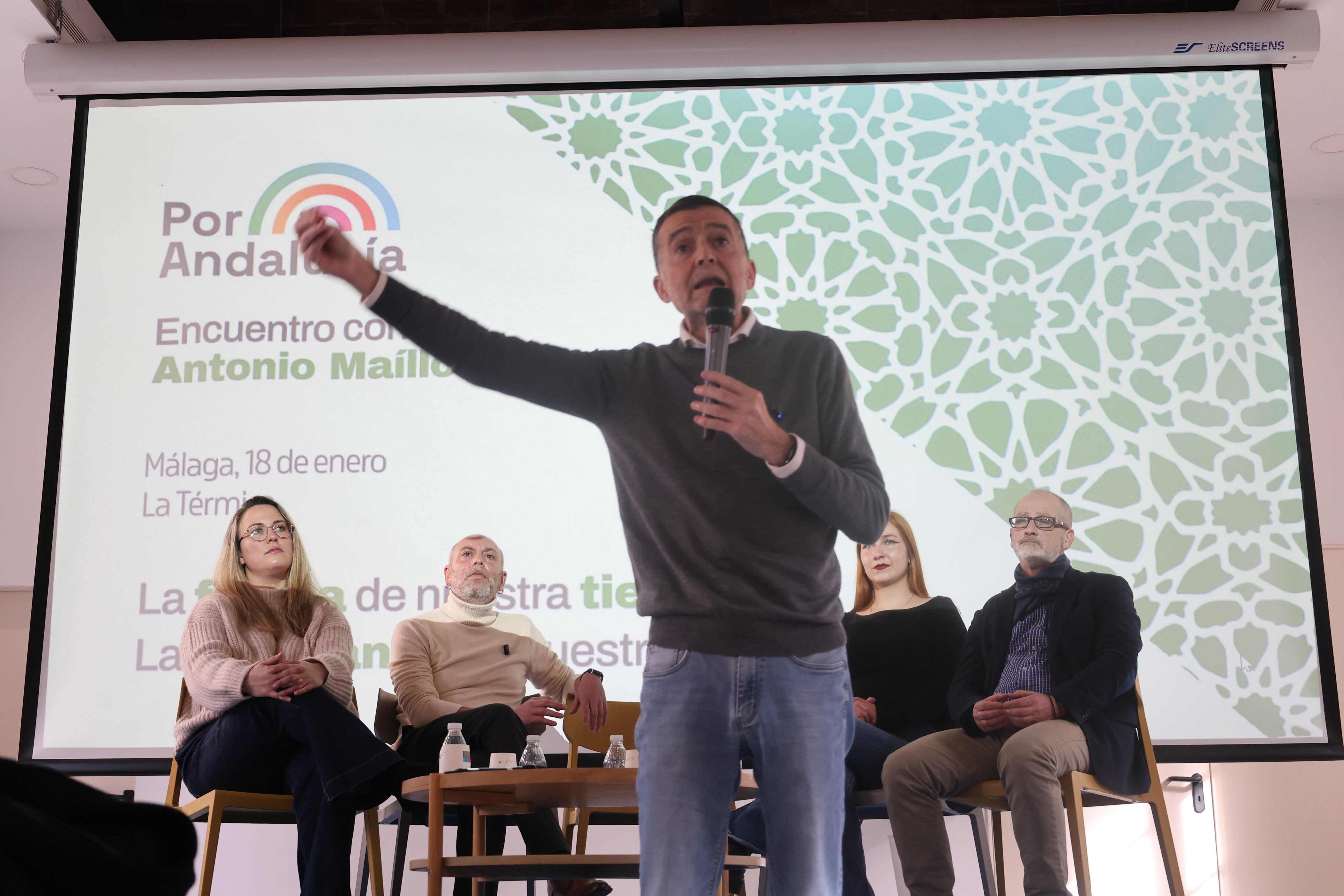 Antonio Maillo en el encuentro de este domingo en Málaga