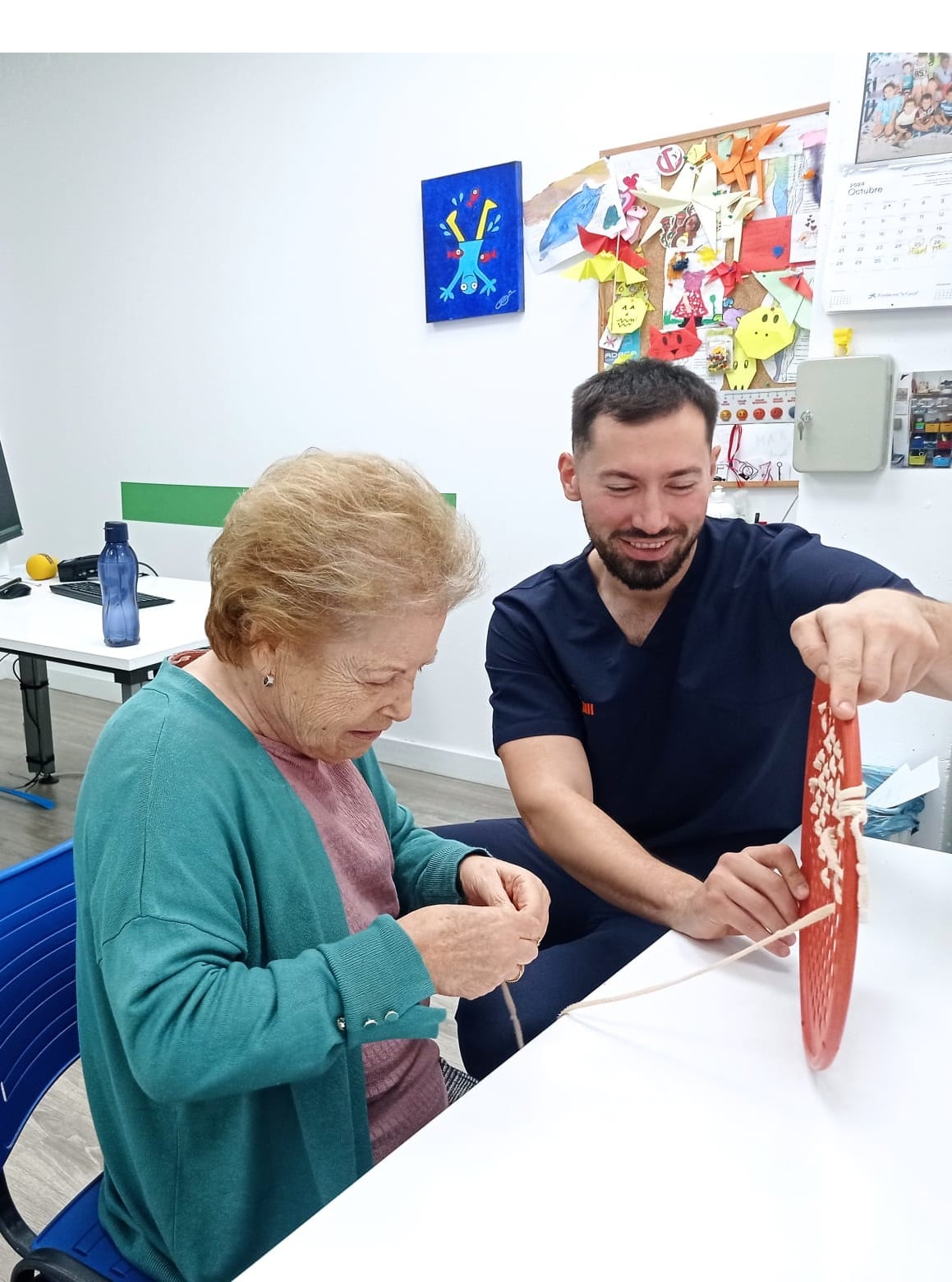 Nieves y su terapeuta Juan Antonio