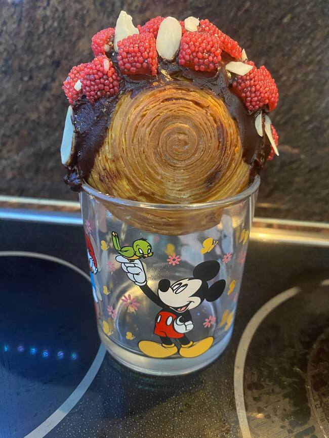 New York Roll de hojaldre y chocolate.