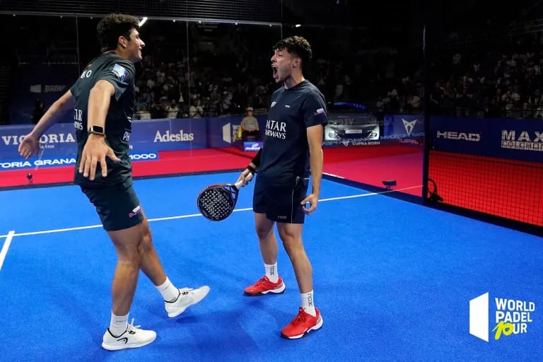 Tapia y Coello celebran su victoria en el &#039;Open&#039; de Granada de World Pádel Tour (World Pádel Tour).