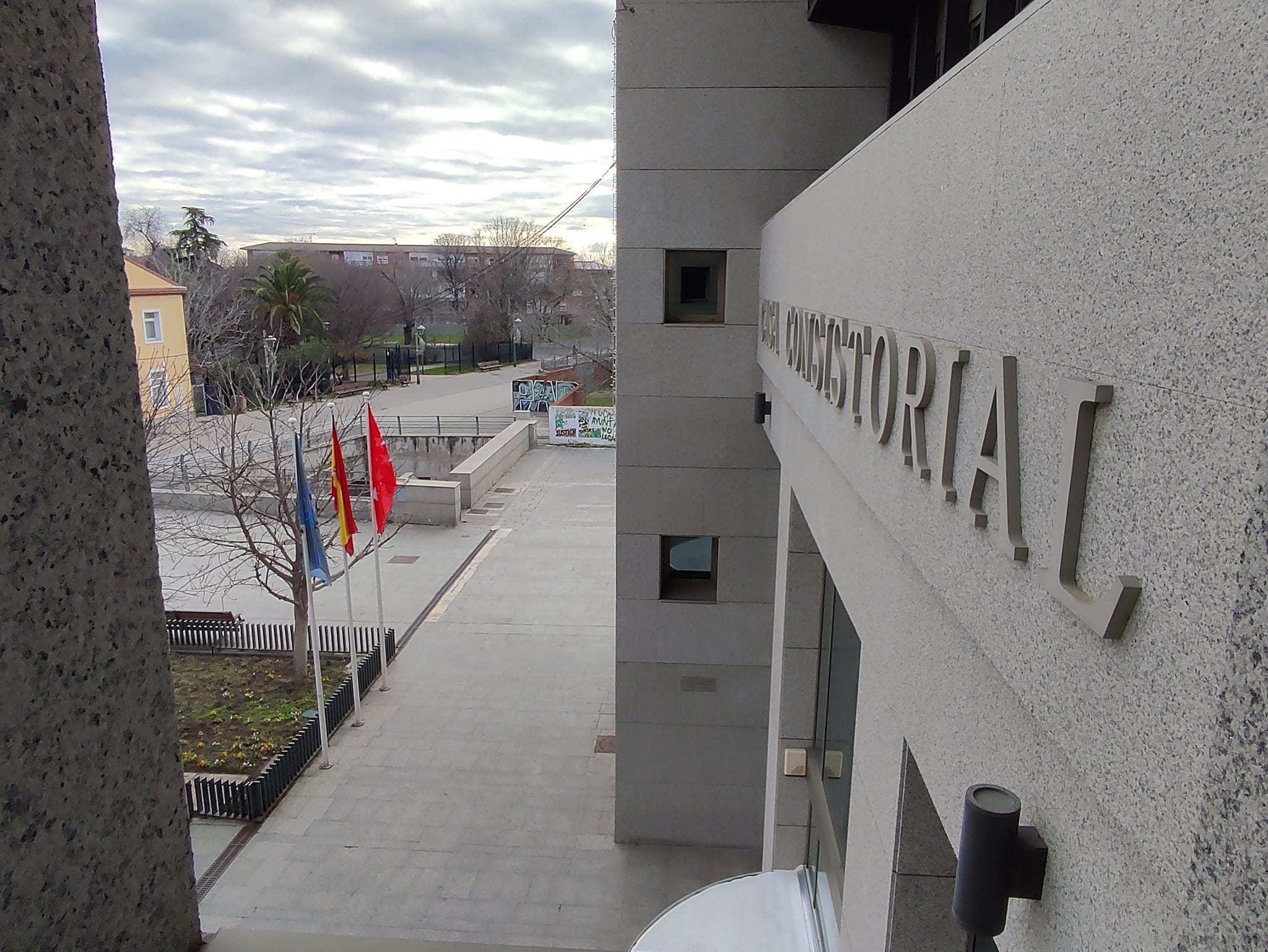 Fachada del Ayuntamiento de Leganés, que alberga el salón de plenos