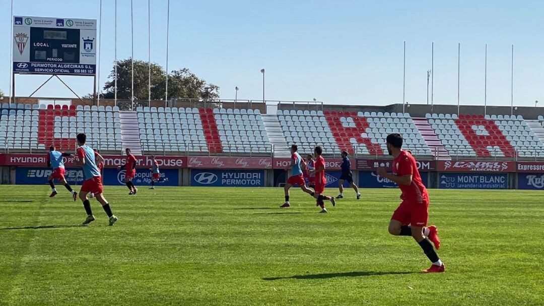 Un momento de un entreno.