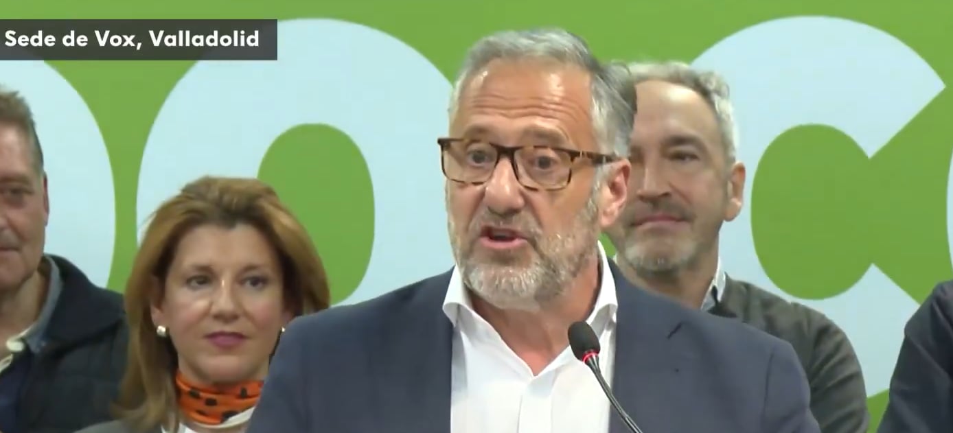 Carlos Pollán celebra "el mejor resultado de Vox" y envía un mensaje a Mañueco: "Vamos a influir de manera determinante"