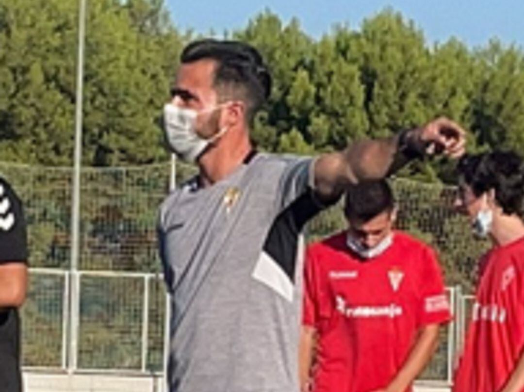 Esteban Félix López Morera durante un entrenamiento