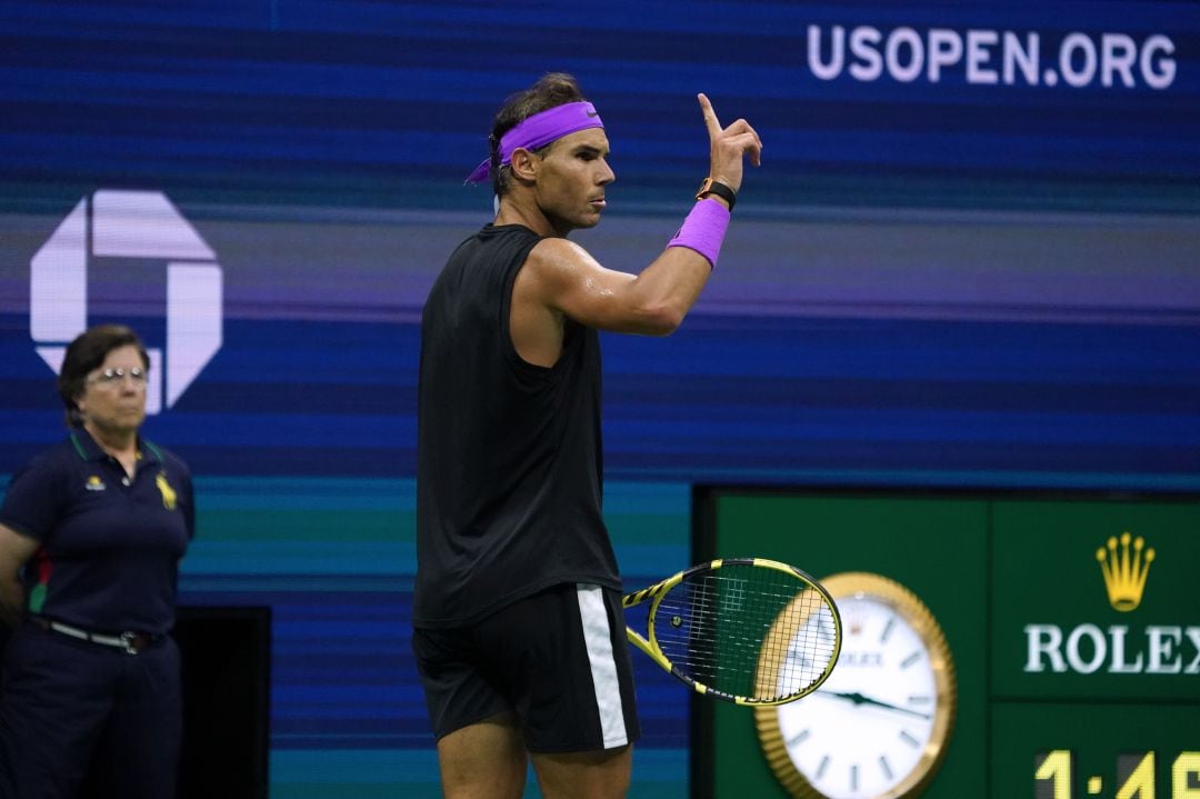 Nadal, en una acción de las semifinales