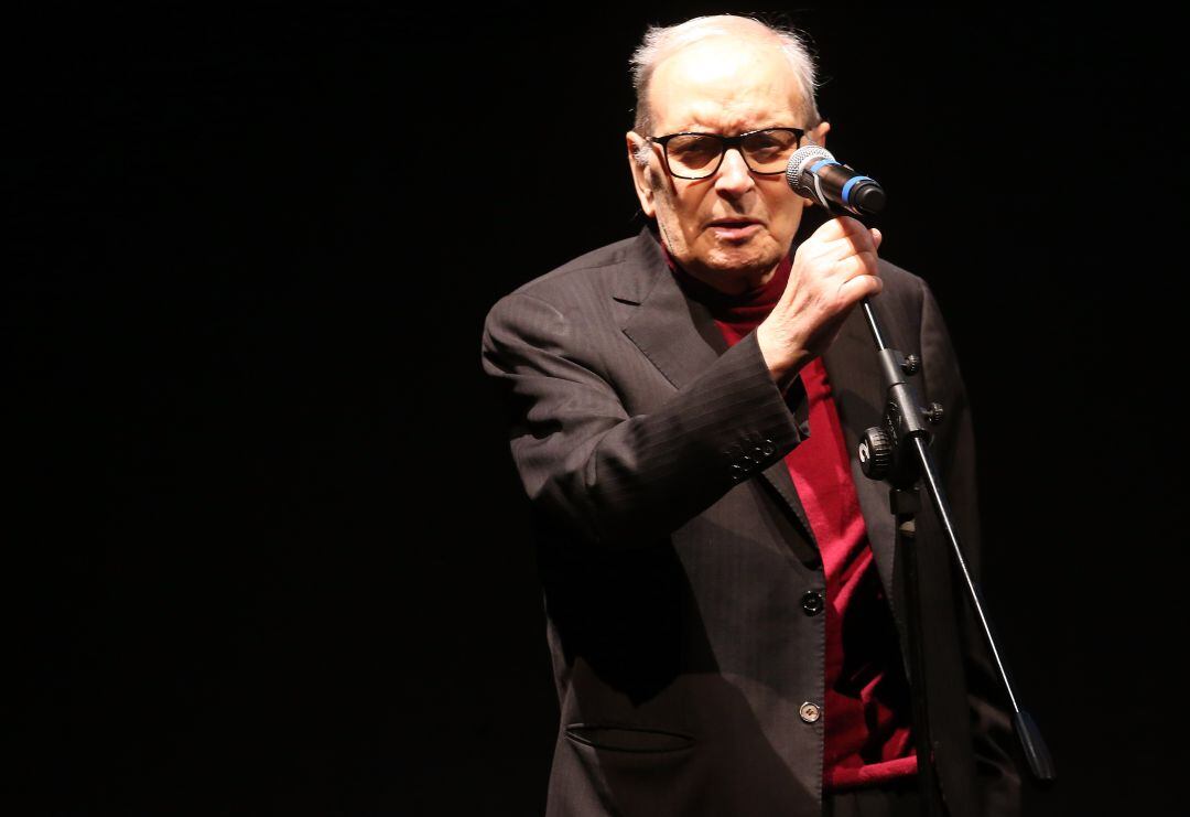 Ennio Morricone al memorial de Bernardo Bertolucci a Roma, al desembre de 2018.