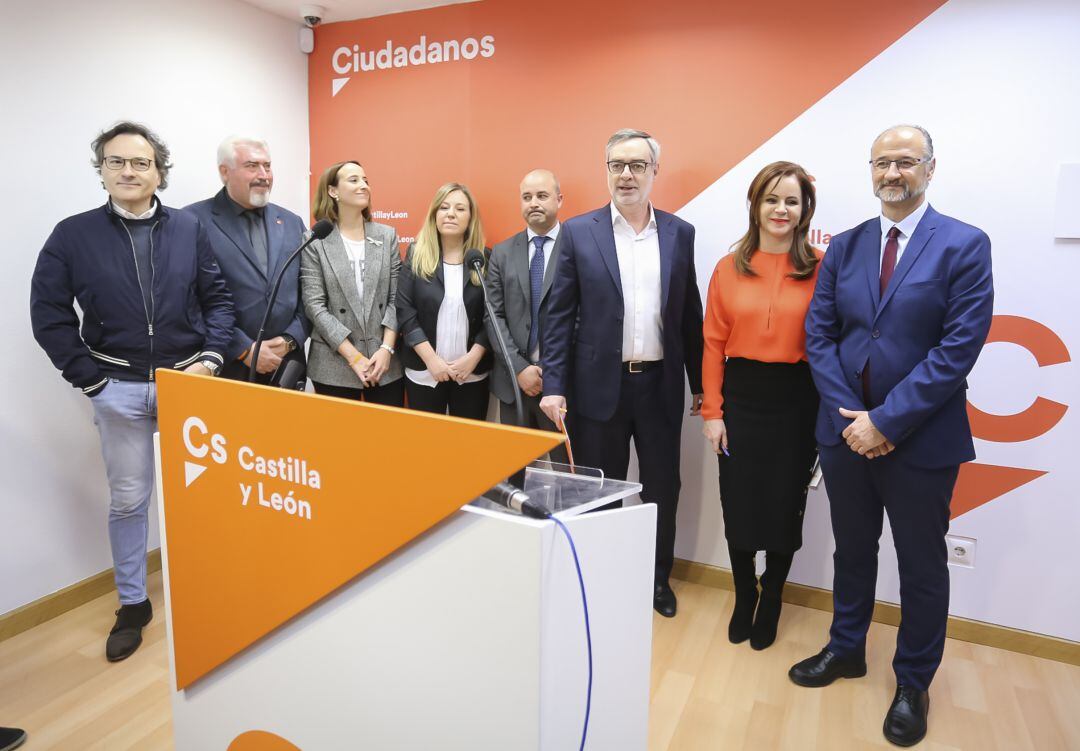 José Manuel Villegas el 25 de febrero en la sede de Ciudadanos de Valladolid