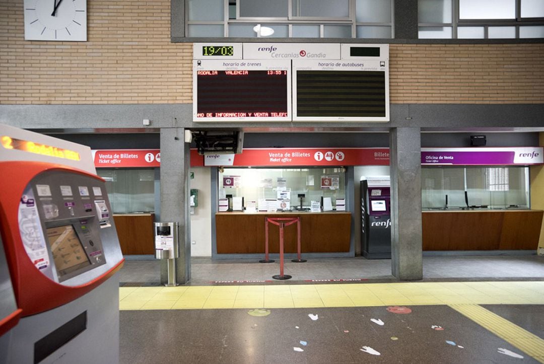 Estación de Renfe en Gandia 