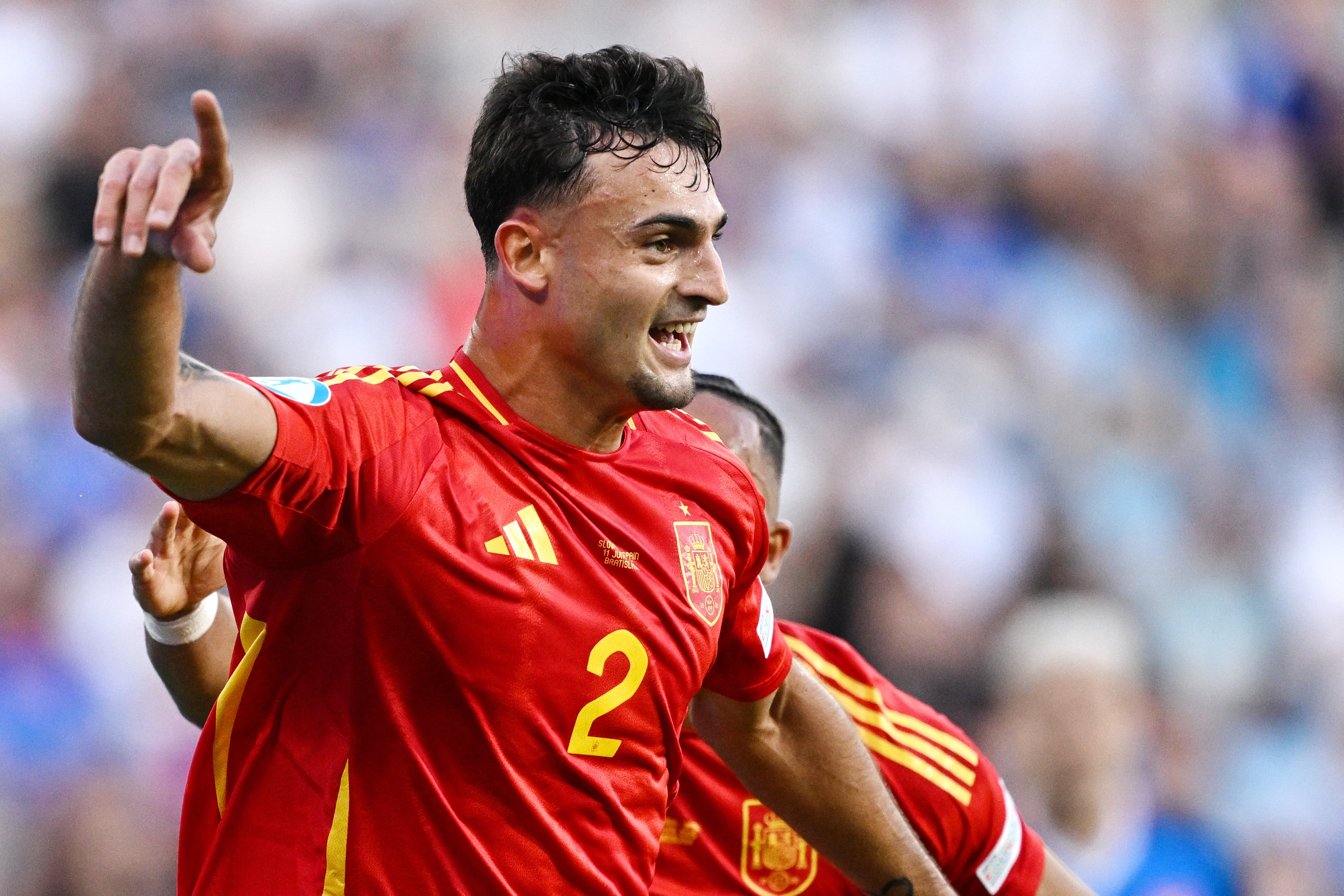 Marc Pubill, durante un partido con la Selección sub-21