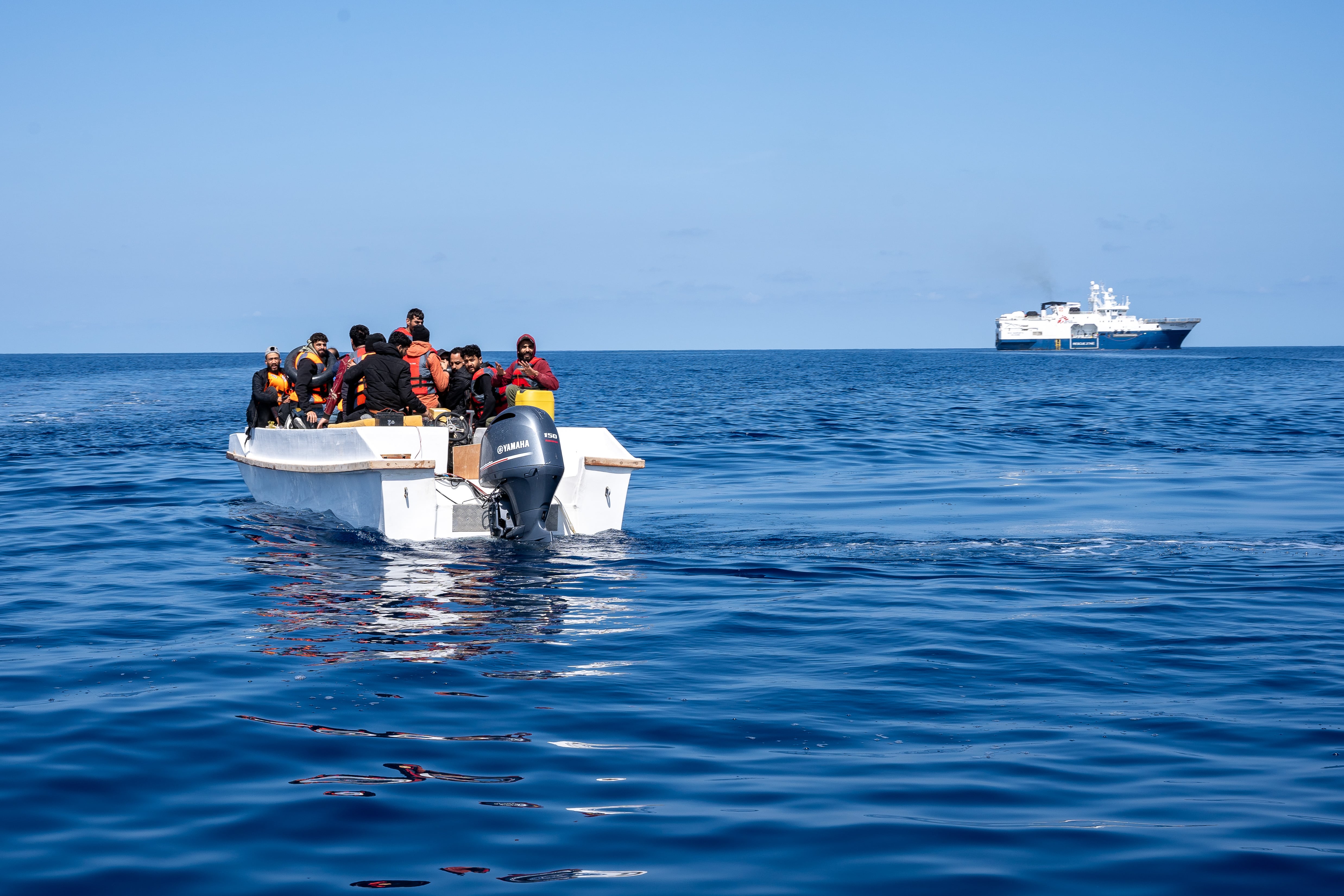 Imagen de una patera en Libia