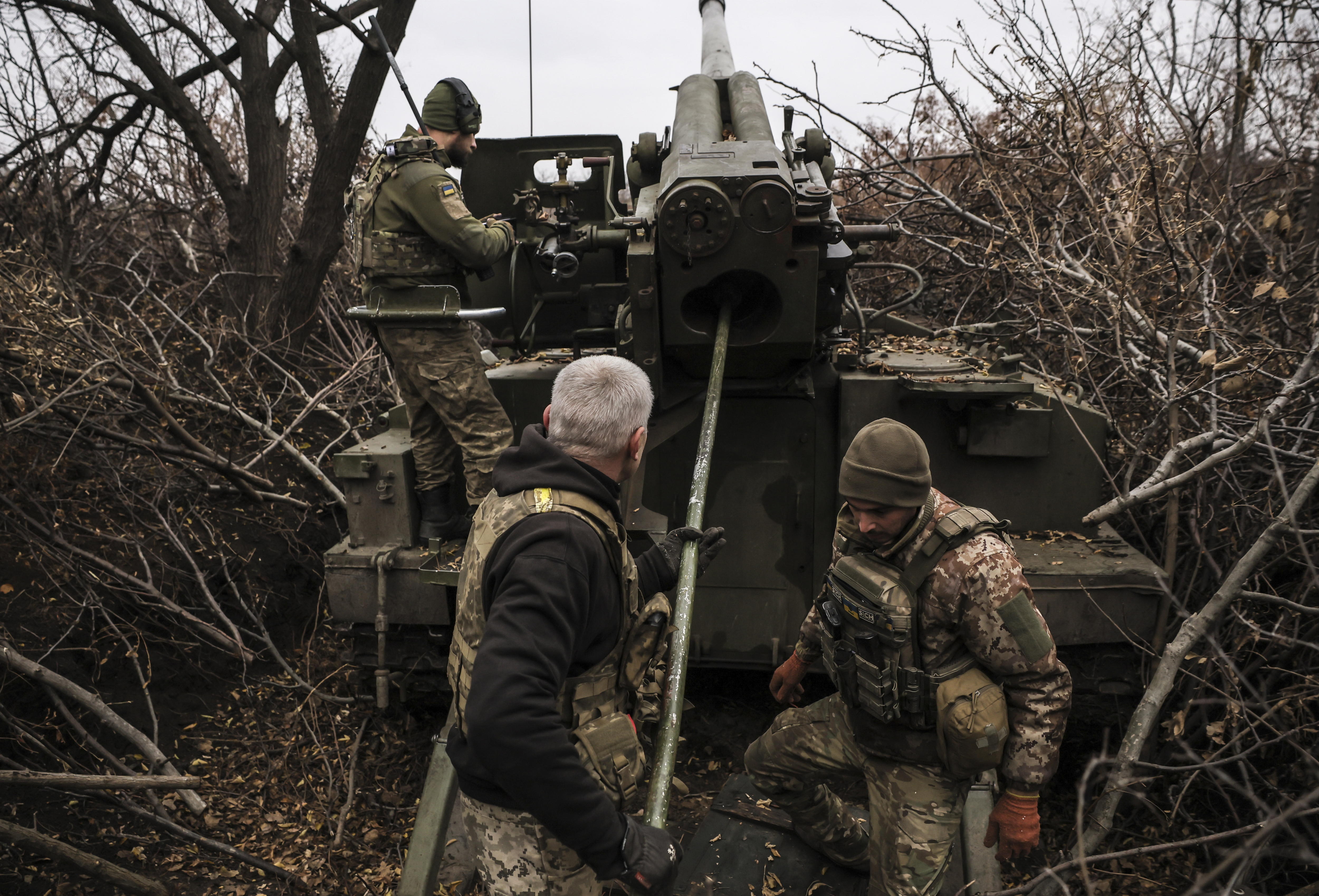 Imagen de varios militares ucranianos en la región de Donetsk