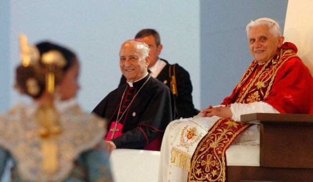 Benedicto XVI en su visita a Valencia en 2006