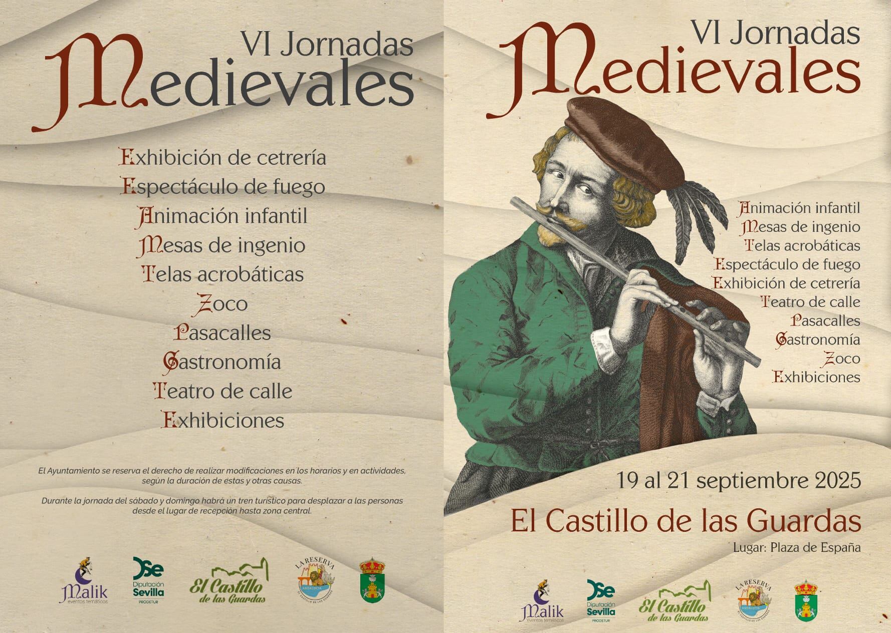 Cartel de las VI Jornadas Medievales del Castillo de las Guardas