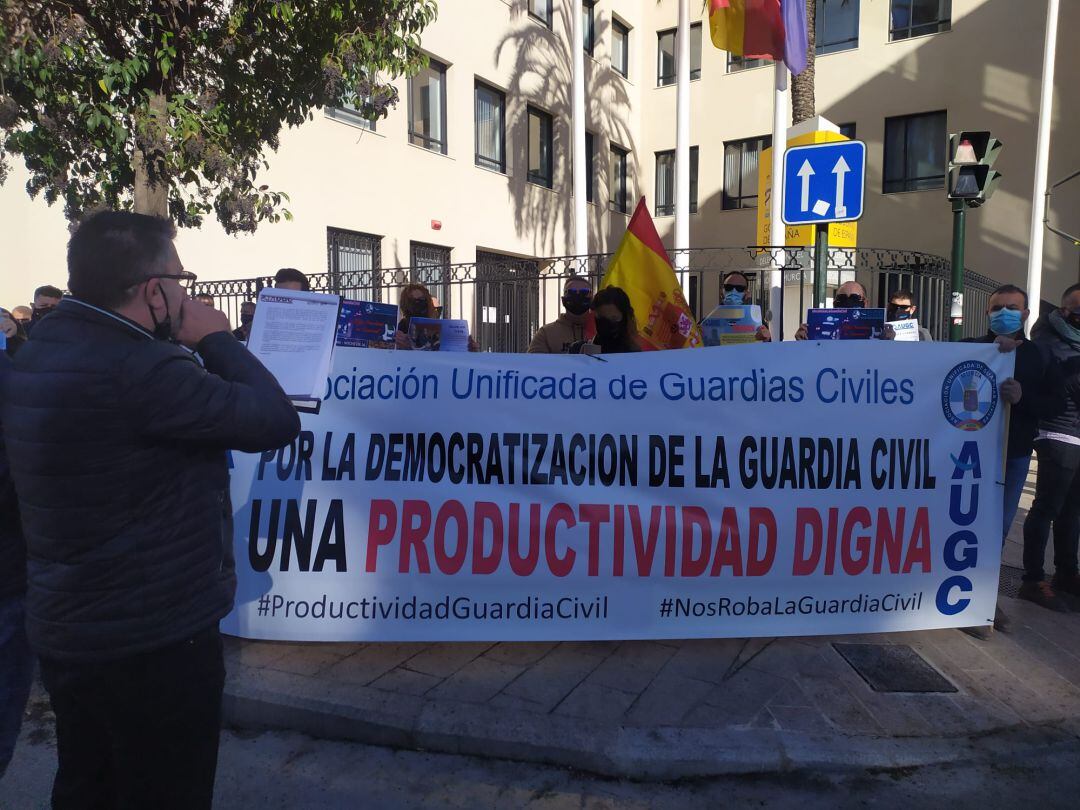 Concentración, este domingo, de la AUGC, frente a la Delegación del Gobierno en Murcia