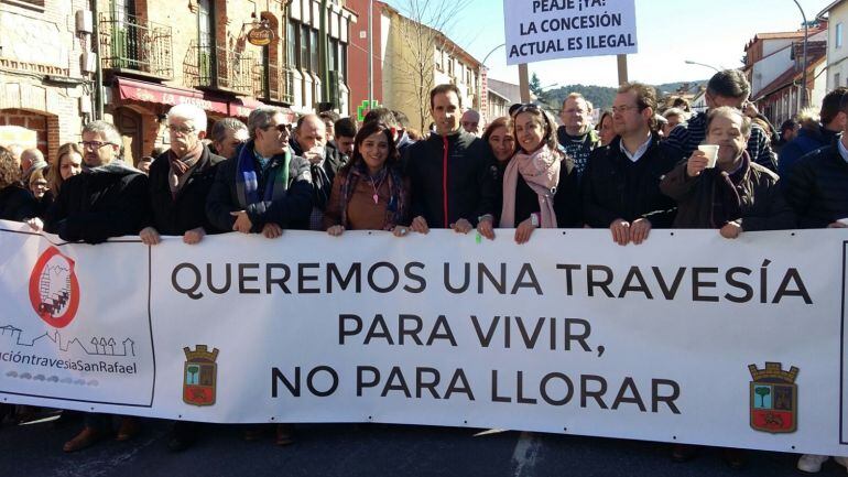 Manifestación en la travesía de San Rafael