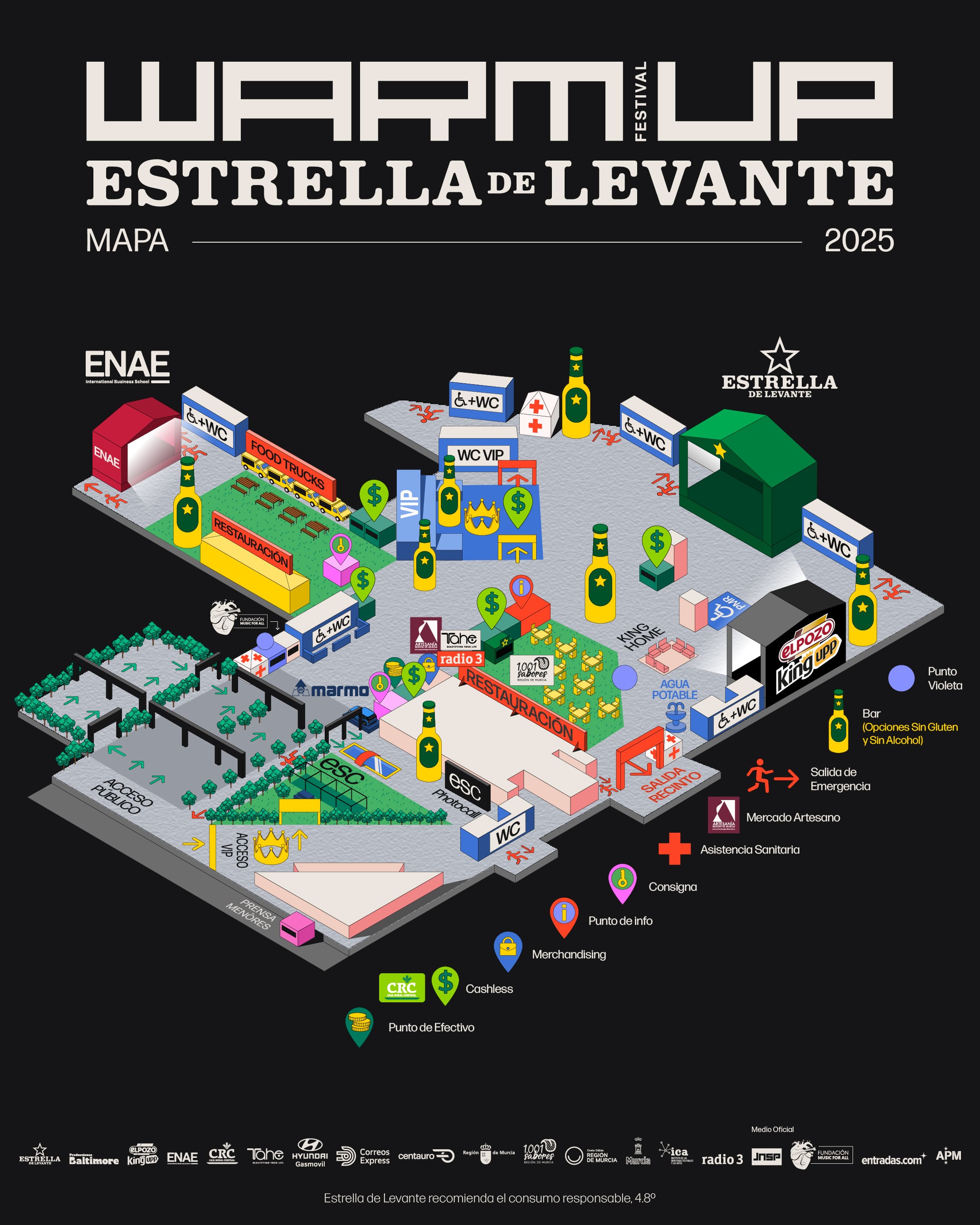 Plano del recinto del Festival Warm Up
