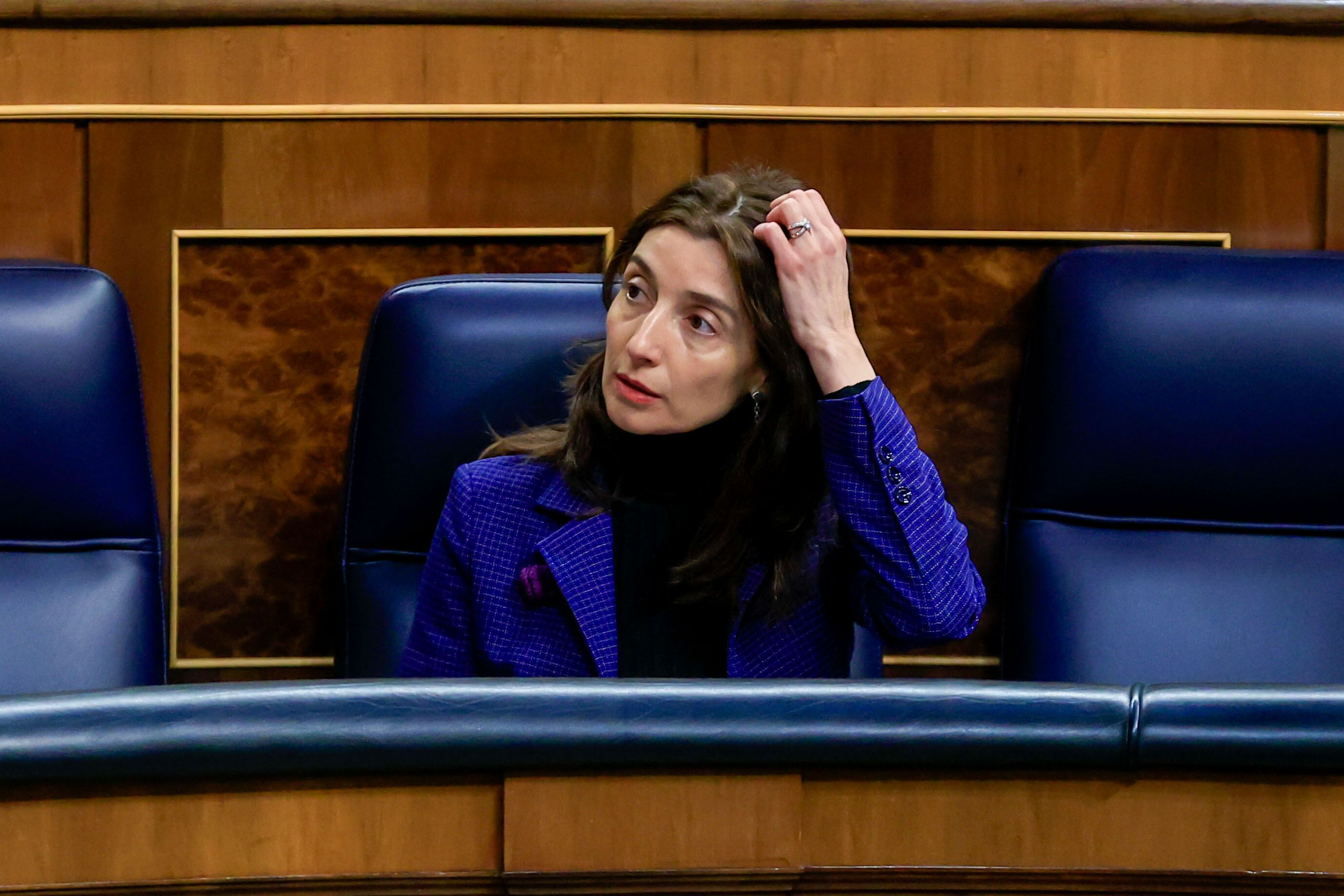 La ministra de Justicia, Pilar Llop, durante una sesión de control al Gobierno en el Congreso de los Diputados