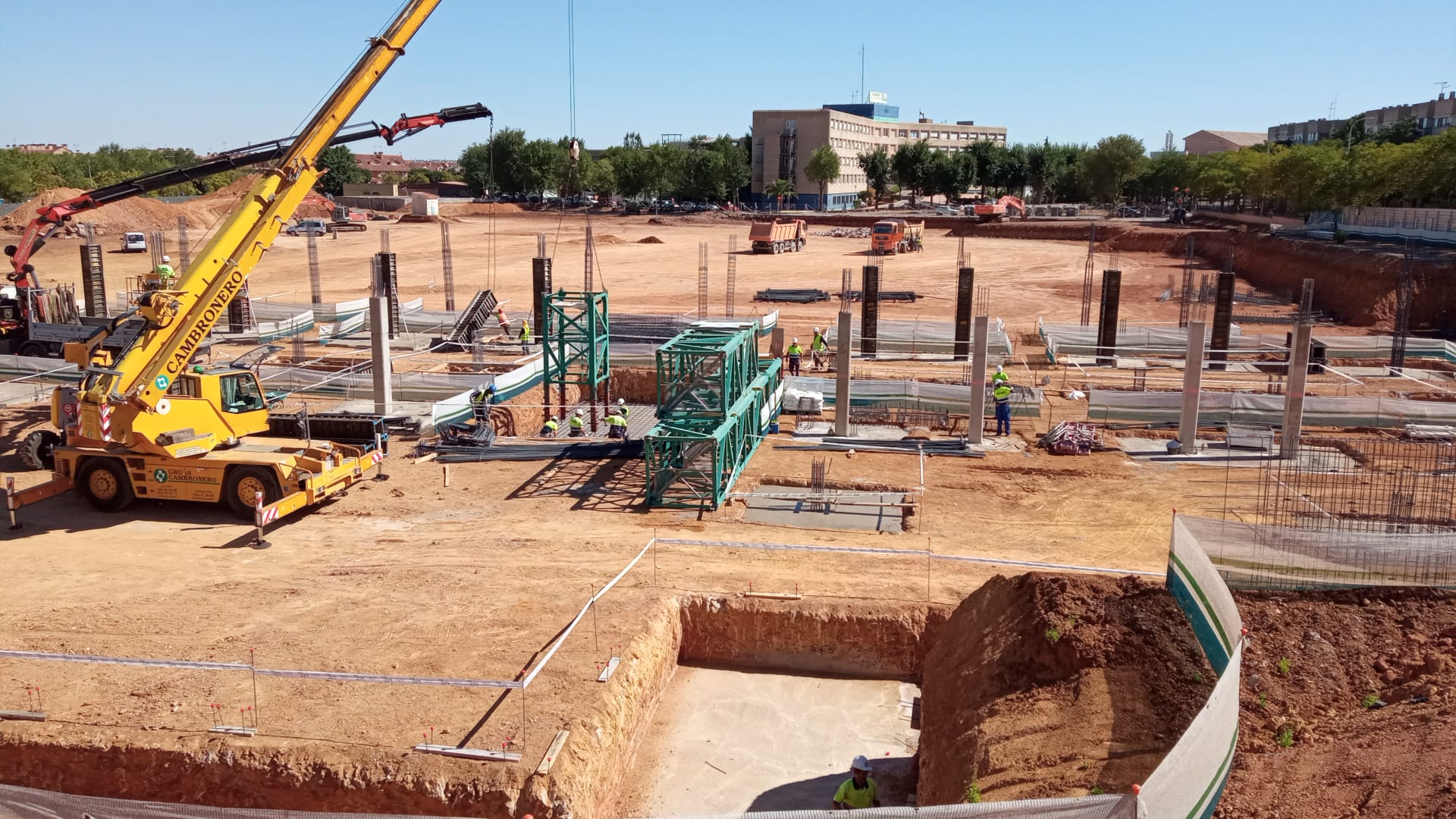 Obras del nuevo hospital de Puertollano