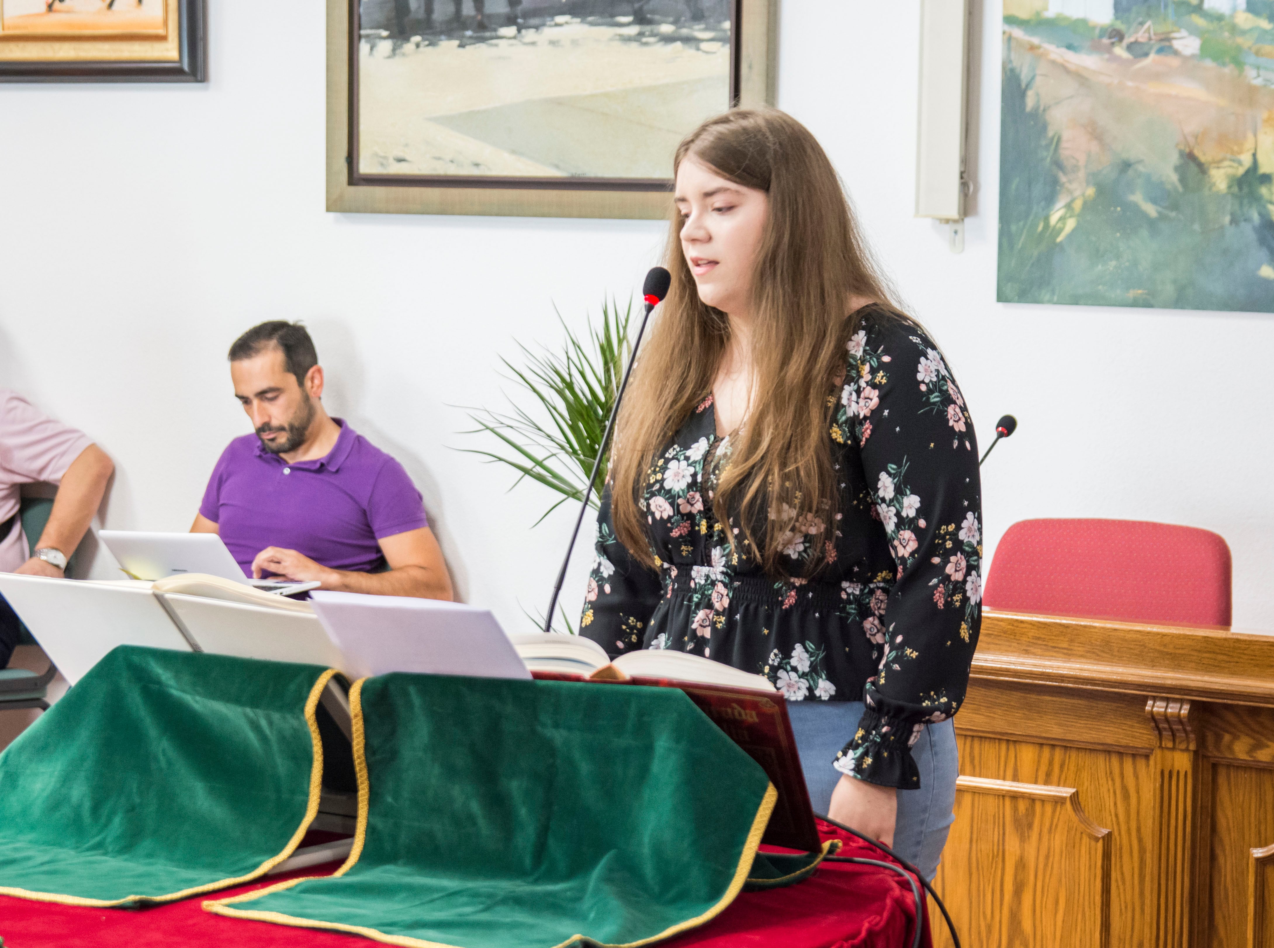 Martina durante su etapa de concejal en Marchamalo (Guadalajara)