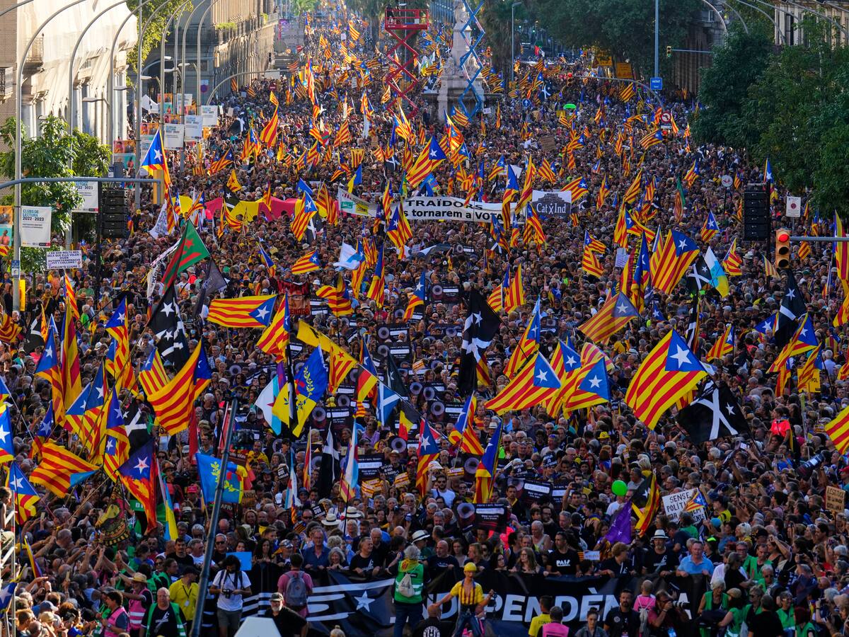 La manifestació de l'ANC reuneix 150.000 persones segons la Guàrdia Urbana, i 700.000 segons l'entitat