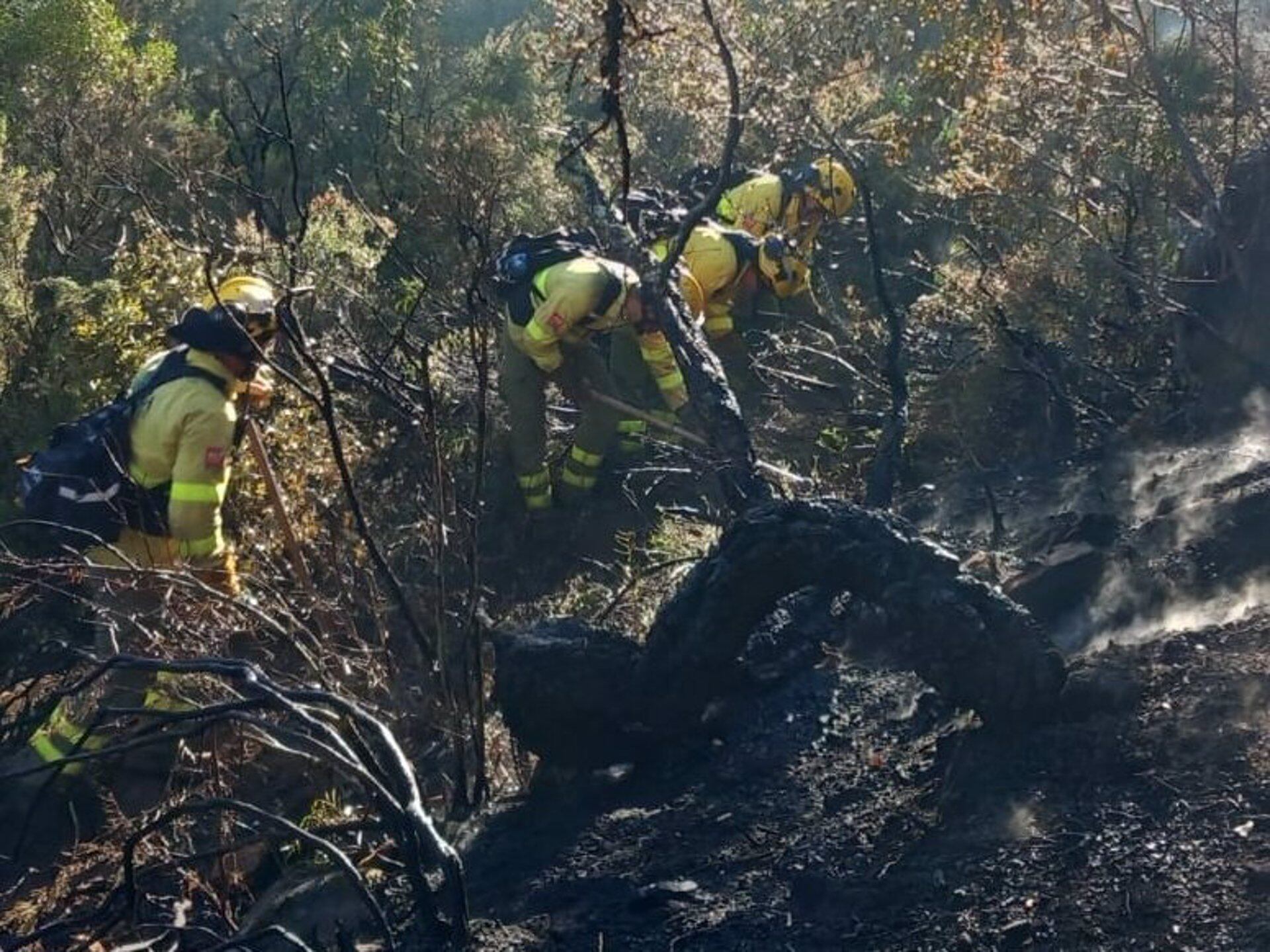 Trabajos de extinción del fuego